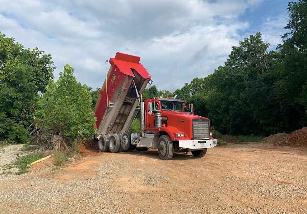 Loader and a Dump Truck